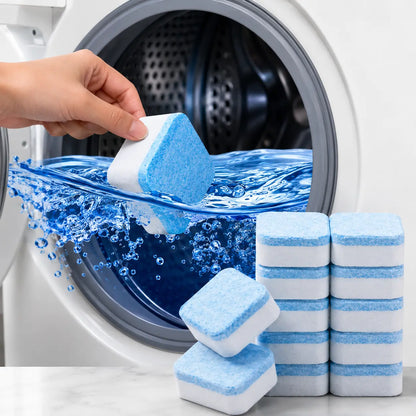 Kit Limpieza CleanMax™: 12 Pastillas Limpieza Lavadora Efervesce + Polvo Limpiador Tuberias Destapa Canos