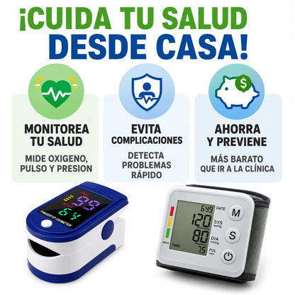 COMBO SALUD TOTAL: Oxímetro + Tensiómetro VitaSense™