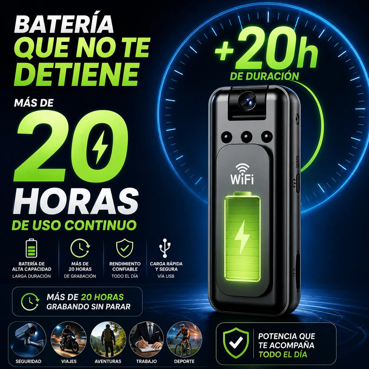 COMBO ESPECIAL: Cámara Corporal 4K Falcon™ + Soporte Magnético 360° MagFix™ [ÚLTIMAS UNIDADES]
