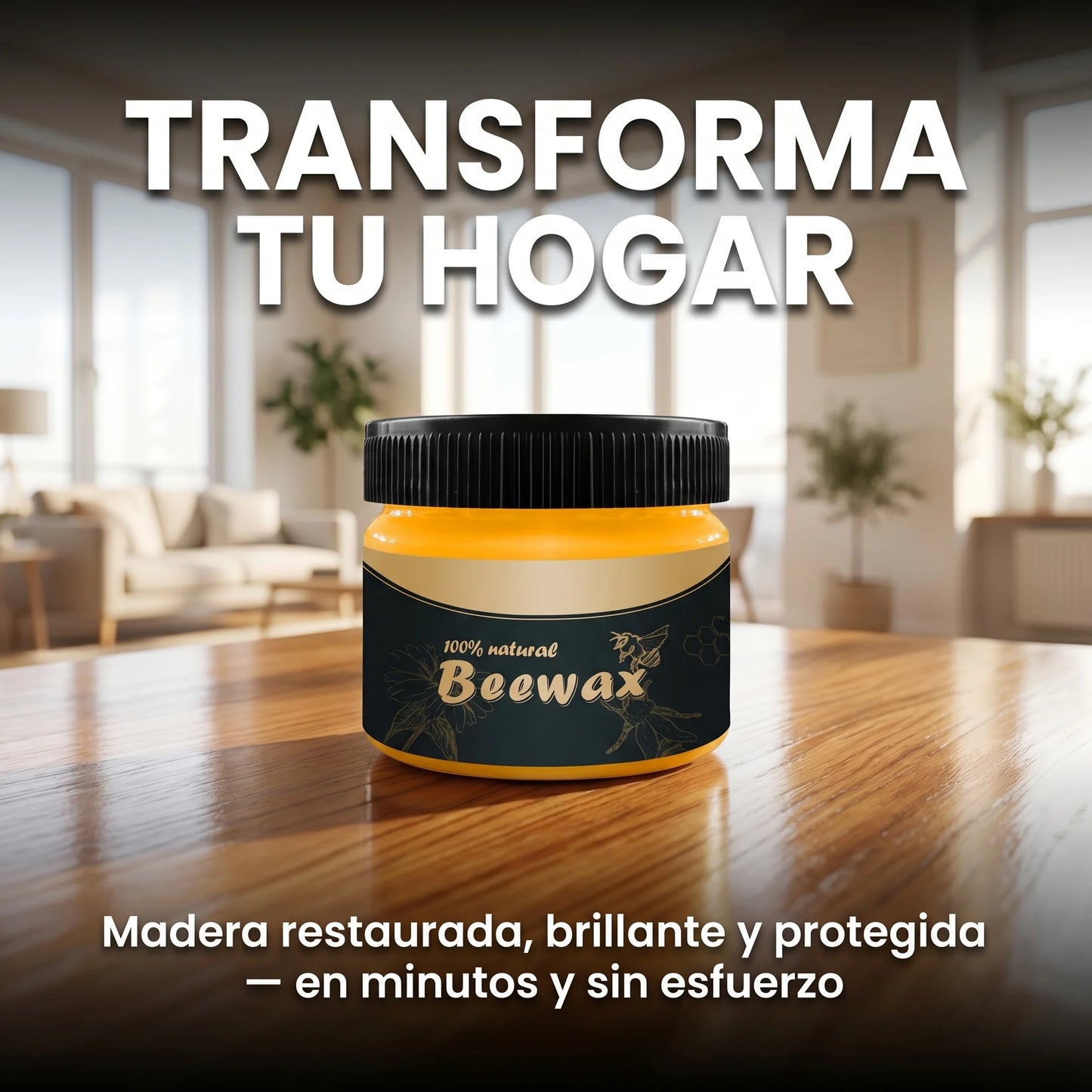 Transforma tu Hogar — Madera restaurada brillante y protegida